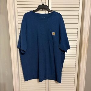 NWOT Carhartt Men's Deep Blue Tee with Pocket